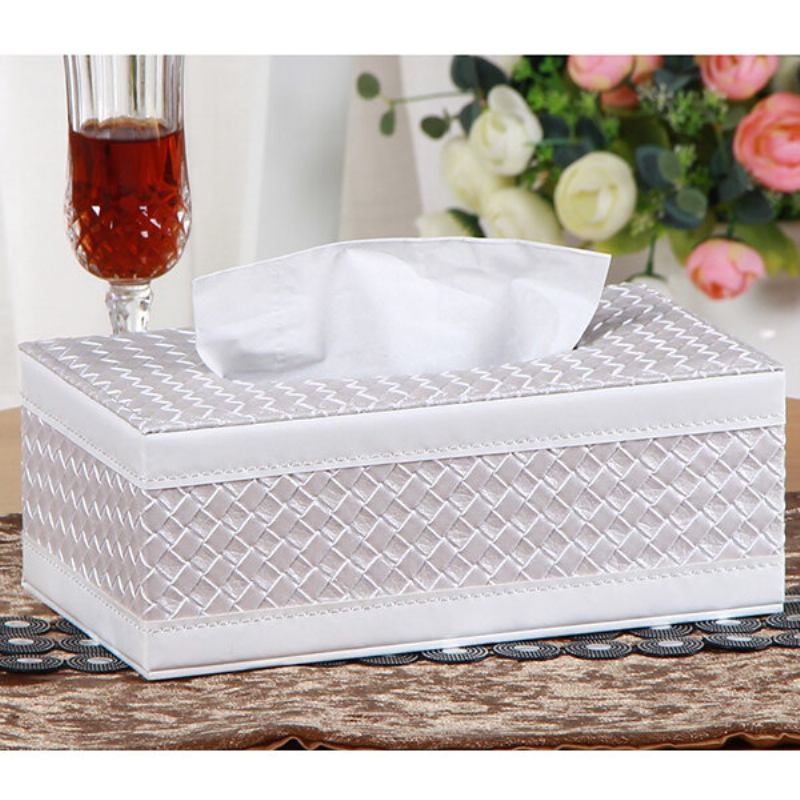 Δερμάτινο Desktop Car Tissue Box Storage Jewelry Box Reorganize Box Office Container