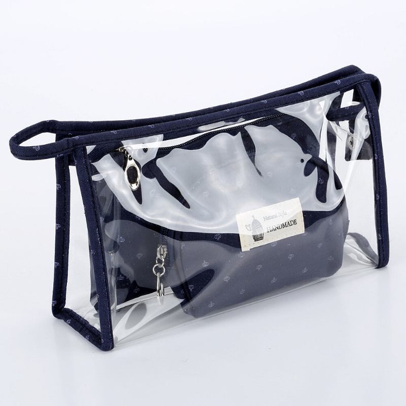 Διαφανές Pvc Τριών Τεμαχίων Cosmetic Bag Crown Bag