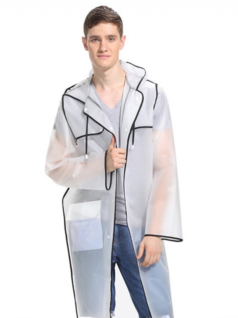 Fashion Couple Eva Environmental Raincoat Διαφανές Υπαίθριο Ταξίδι Vattentät Αδιάβροχο