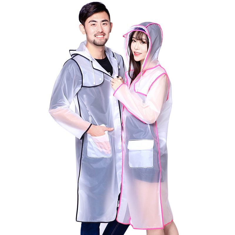 Fashion Couple Eva Environmental Raincoat Διαφανές Υπαίθριο Ταξίδι Vattentät Αδιάβροχο