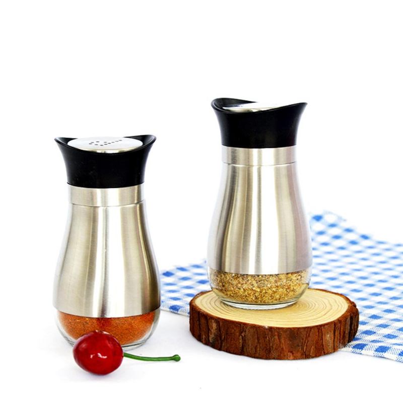 Glass Cruet Σε Σχήμα Πιγκουίνου Για Τοποθέτηση Αλατιού Και Πιπεριού Μπουκάλι Με Επένδυση Από Ανοξείδωτο Χάλυβα Με Τρύπες