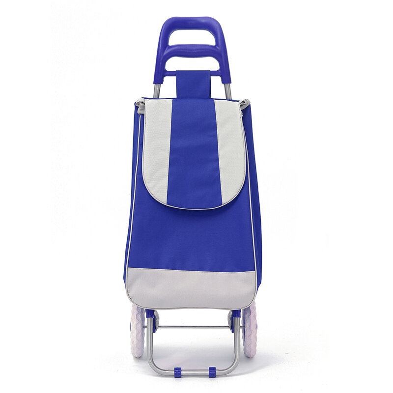 Ipree® Oxford Large Shopping Trolley Bag On Wheels Push Tote Πτυσσόμενες Αποσκευές Παντοπωλείου