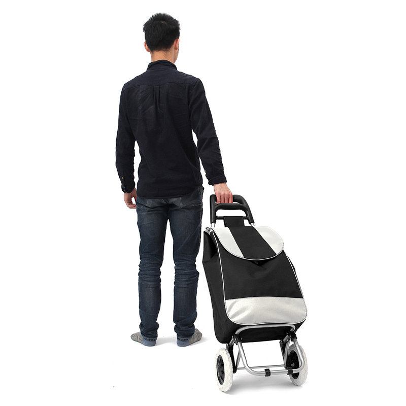 Ipree® Oxford Large Shopping Trolley Bag On Wheels Push Tote Πτυσσόμενες Αποσκευές Παντοπωλείου