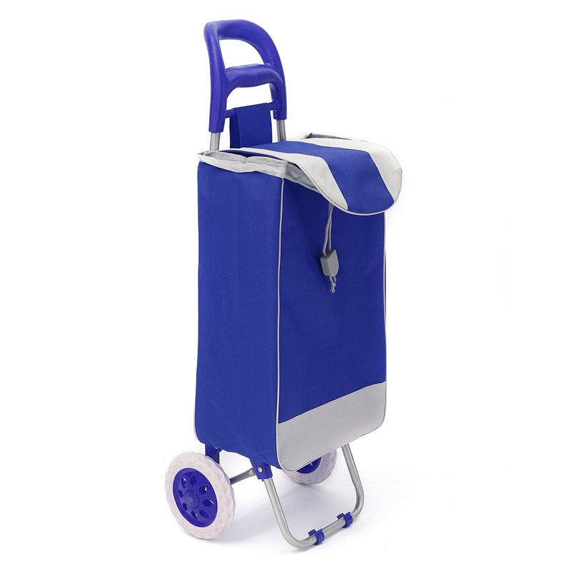 Ipree® Oxford Large Shopping Trolley Bag On Wheels Push Tote Πτυσσόμενες Αποσκευές Παντοπωλείου