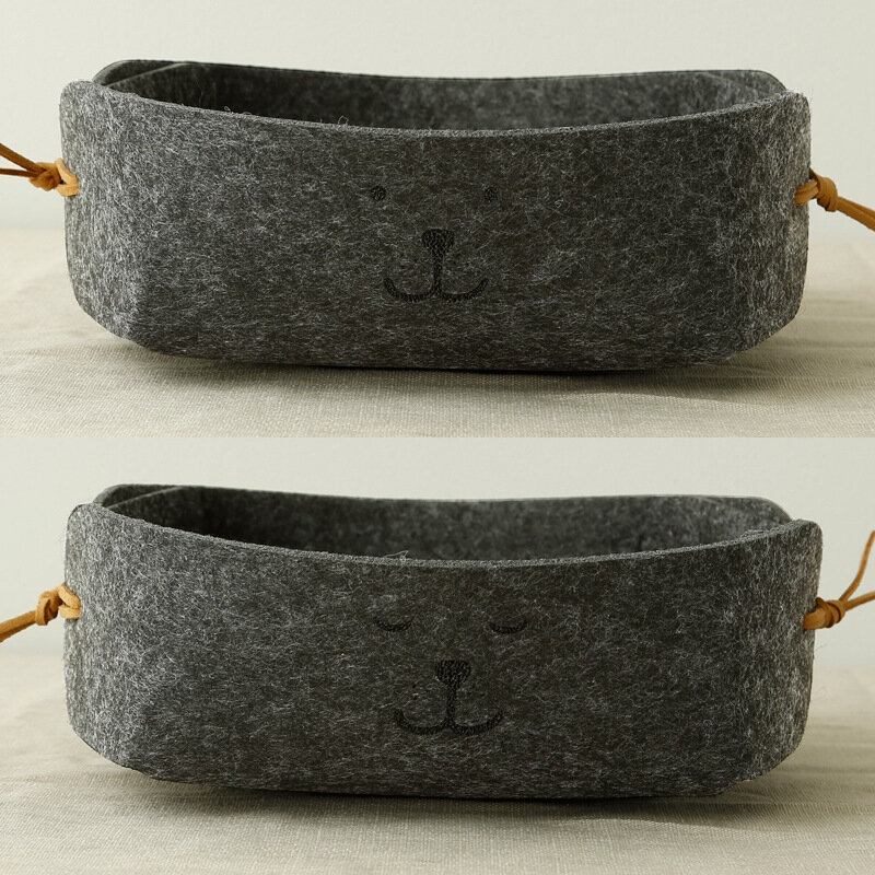 Κουτί Αποθήκευσης 3 Χρωμάτων Nordic Felt Lovely Small Storage Basket Box