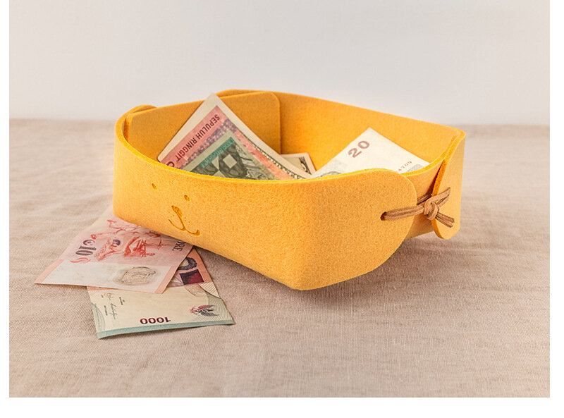 Κουτί Αποθήκευσης 3 Χρωμάτων Nordic Felt Lovely Small Storage Basket Box