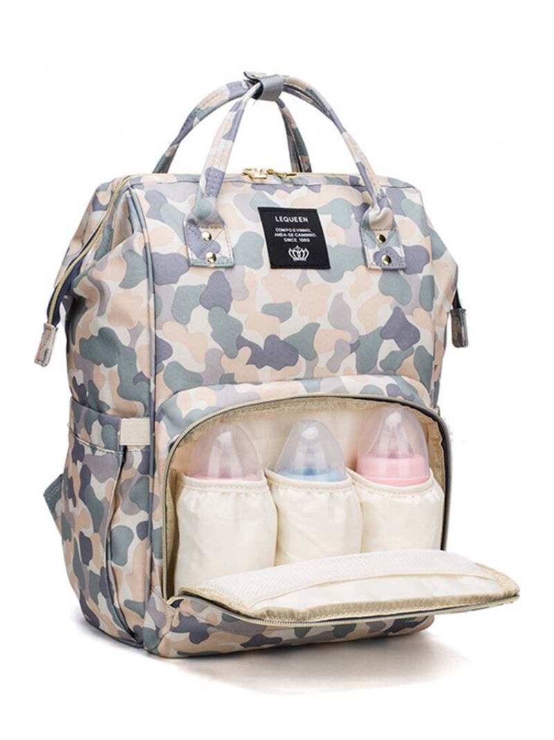 Μοτίβο Παραλλαγής Baby Diaper Nappy Backpack Μεγάλης Χωρητικότητας Αδιάβροχη Πάνα Mother Organizer