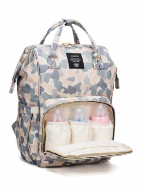 Μοτίβο Παραλλαγής Baby Diaper Nappy Backpack Μεγάλης Χωρητικότητας Αδιάβροχη Πάνα Mother Organizer