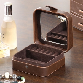 Retro Travel Portable Jewelry Box Μικρά Σκουλαρίκια Κολιέ Κοσμήματα Κουτί Αποθήκευσης