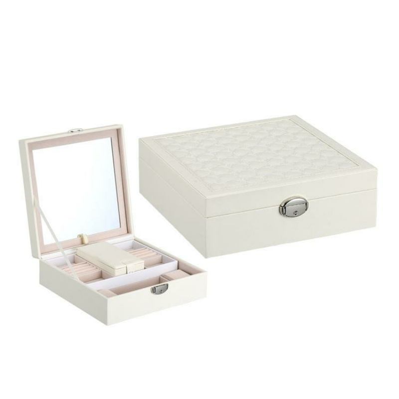 Ρολόι Jewelry Diamond Necklace Box Storage Container Case With Mirror