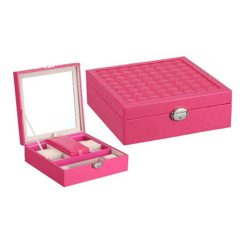 Ρολόι Jewelry Diamond Necklace Box Storage Container Case With Mirror