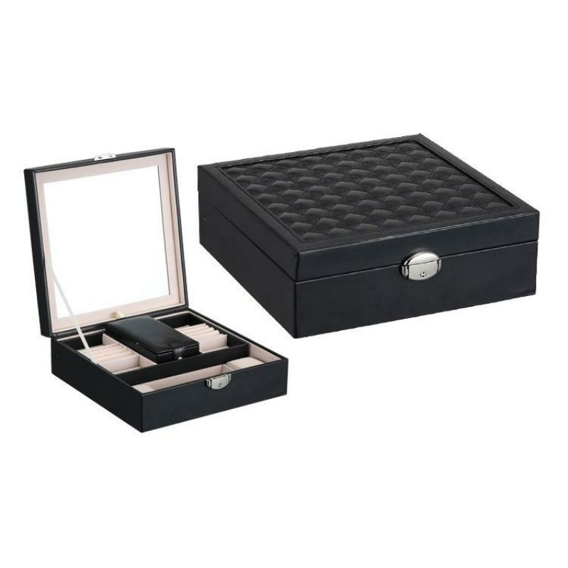 Ρολόι Jewelry Diamond Necklace Box Storage Container Case With Mirror