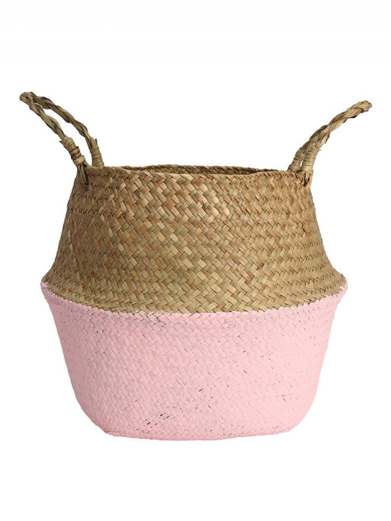 Seagrass Belly Storage Basket Shopping Bag Box Organizer Plant Pot Baskets