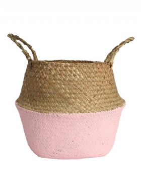 Seagrass Belly Storage Basket Shopping Bag Box Organizer Plant Pot Baskets