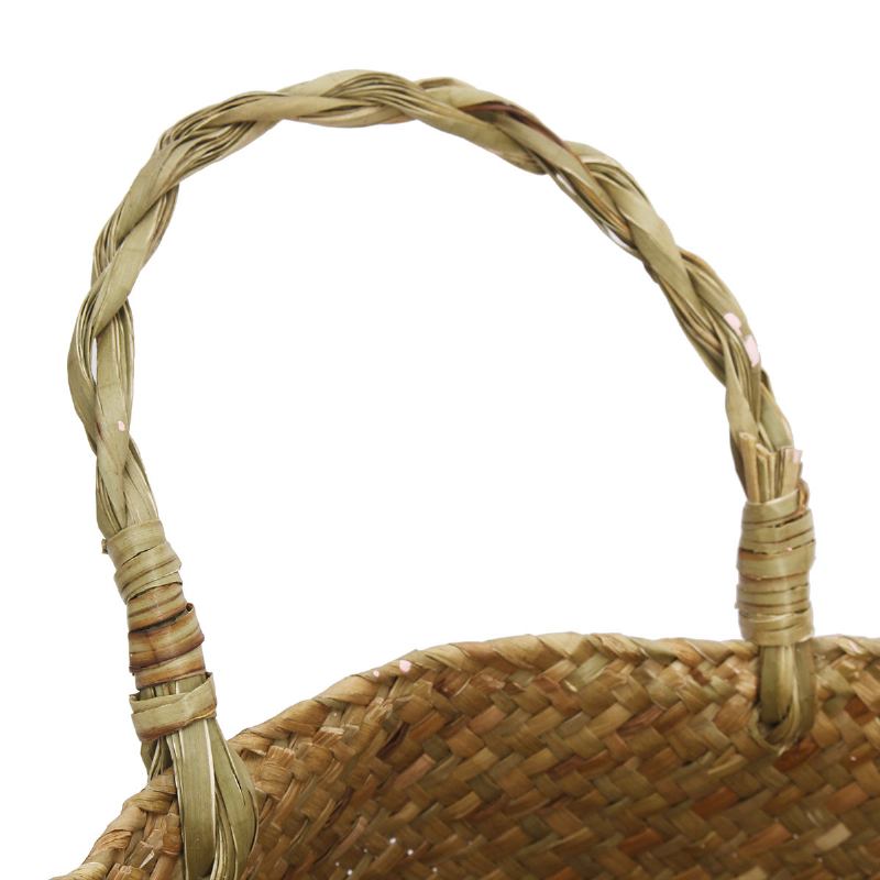 Seagrass Belly Storage Basket Shopping Bag Box Organizer Plant Pot Baskets