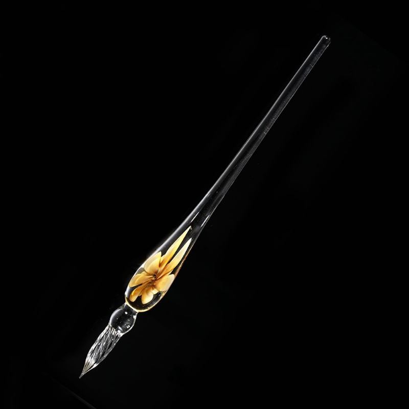 Vintage Glass Dip Ink Pen Fountain Signature Pen With Ink & Gift Box Offices Σχολική Γραφική Ύλη