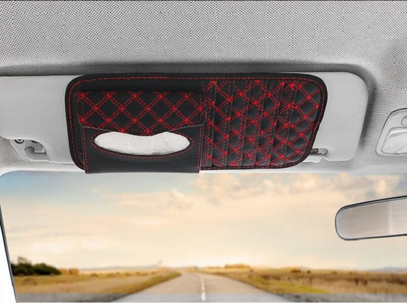 Χάρτινη Τσάντα Πολλαπλών Χρήσεων Two In One Cd Board Sun Sun Visor Δερμάτινο Υλικό Αποθήκευσης Αυτοκινήτου Sun