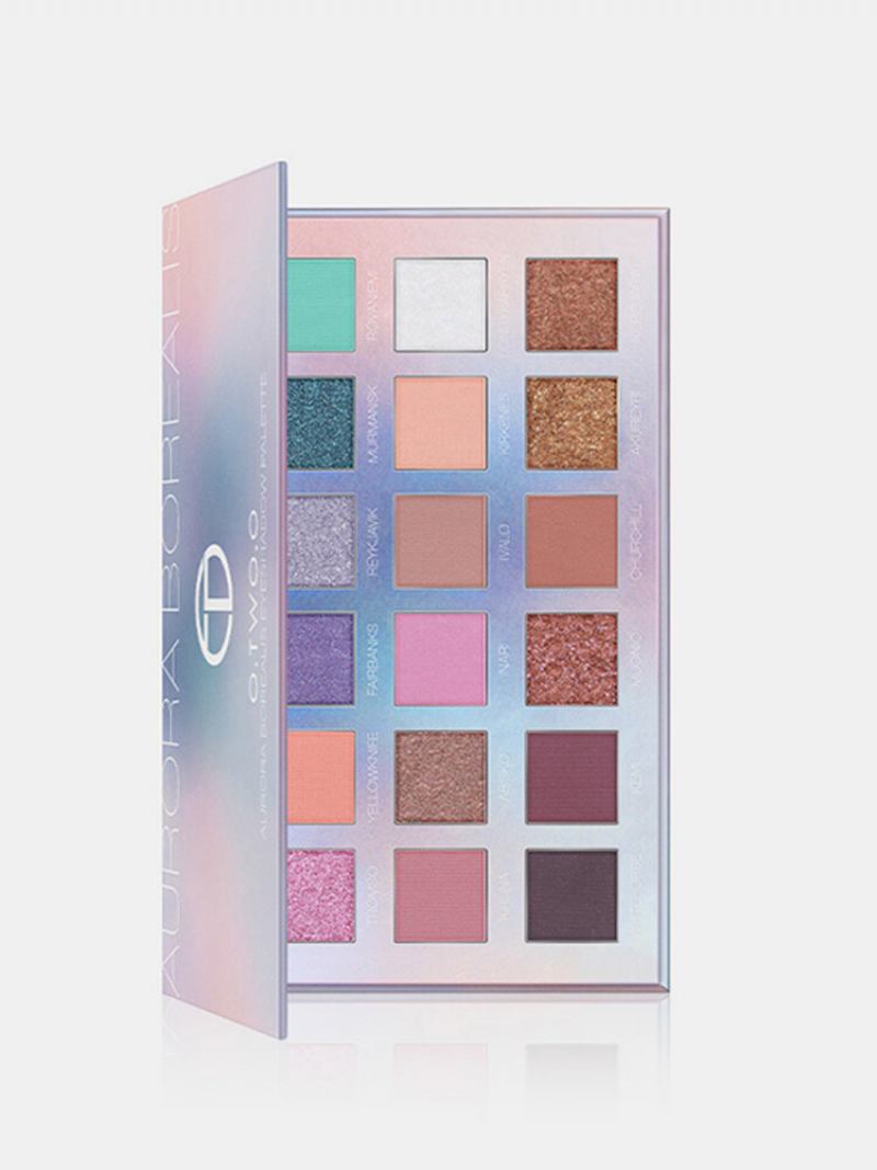 18 Colors Northern Lights Eyeshadow Palette Shining Glitter Smooth Powder Shimmer