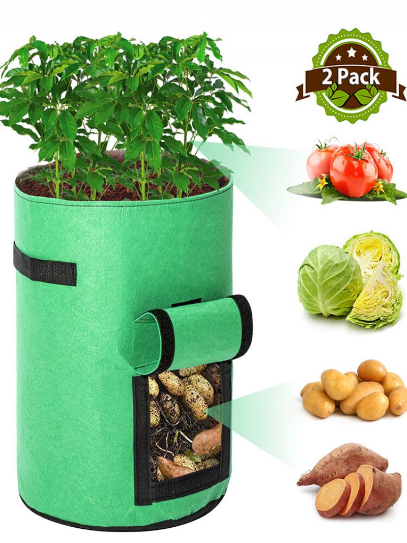 2 Τμχ Tvird Potato Grow Bags Τσάντα Καλλιέργειας Πατάτας Φύτευσης Με Πτερύγιο Και Λαβές Για Πατάτα Και Ντομάτα