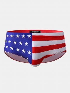 Αμερικάνικη Σημαία Εκτύπωσης Μαγιό Πουγκί Με Κορδόνια Σέξι Ανδρικά Σλιπ