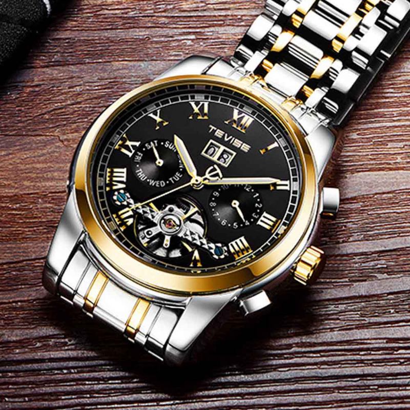 Ανδρικά Μηχανικά Ρολόγια Tourbillon Businessman Wrist Watch All Automatic Mechanical