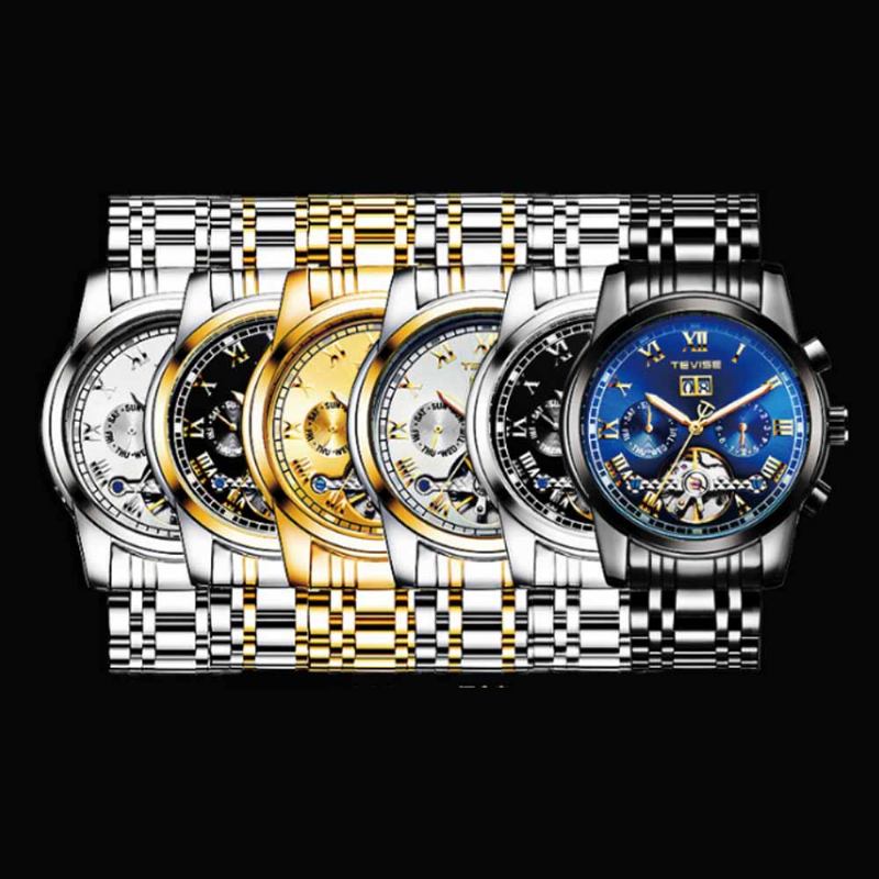 Ανδρικά Μηχανικά Ρολόγια Tourbillon Businessman Wrist Watch All Automatic Mechanical