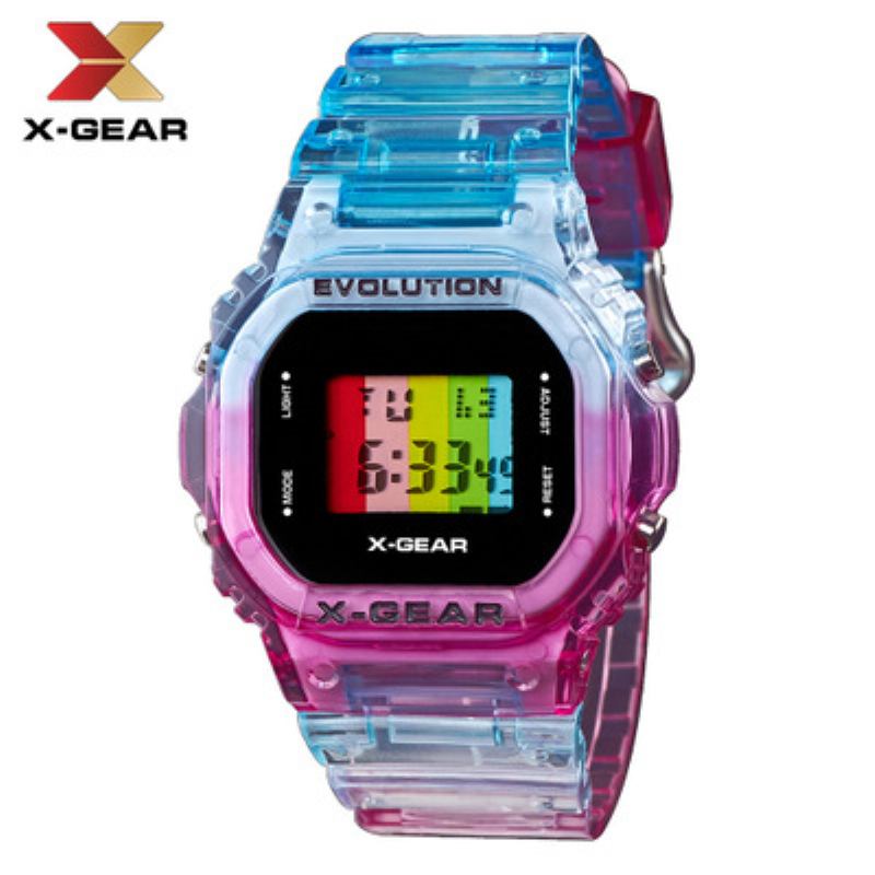 Cool Rainbow Color Square Simple Digital Electronic Watch Moq 20pcs