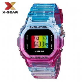 Cool Rainbow Color Square Simple Digital Electronic Watch Moq 20pcs