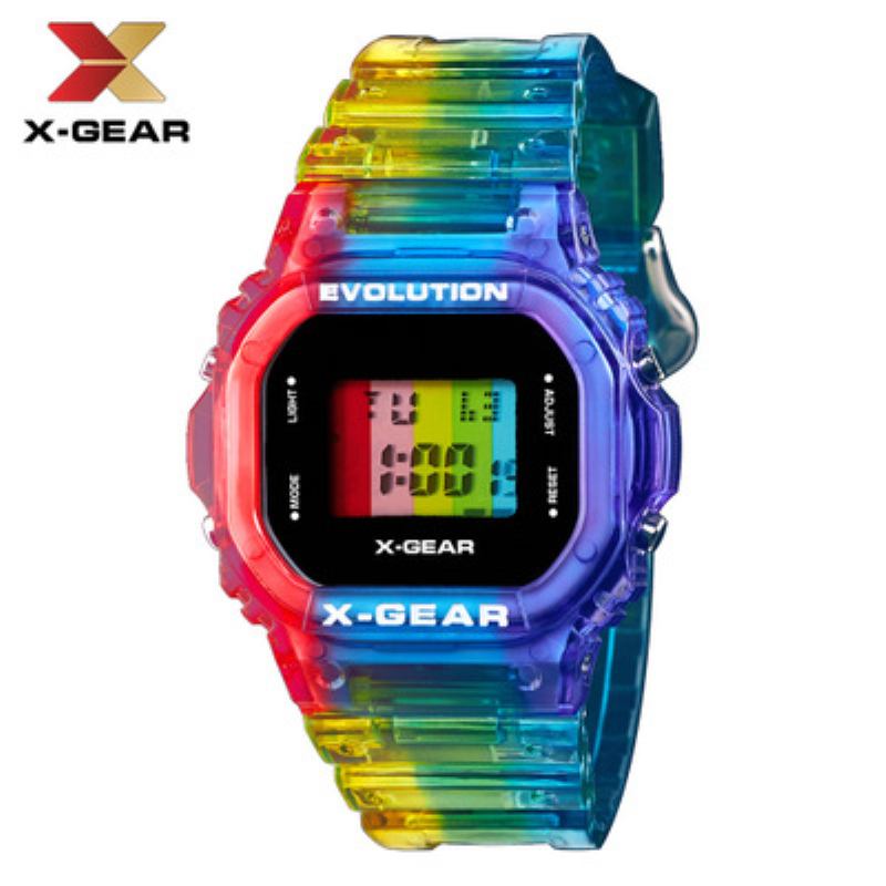 Cool Rainbow Color Square Simple Digital Electronic Watch Moq 20pcs