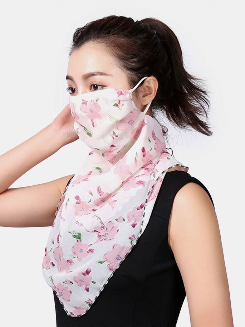 Floral Breathable Printing Masks Αντιηλιακό Προστασία Λαιμού