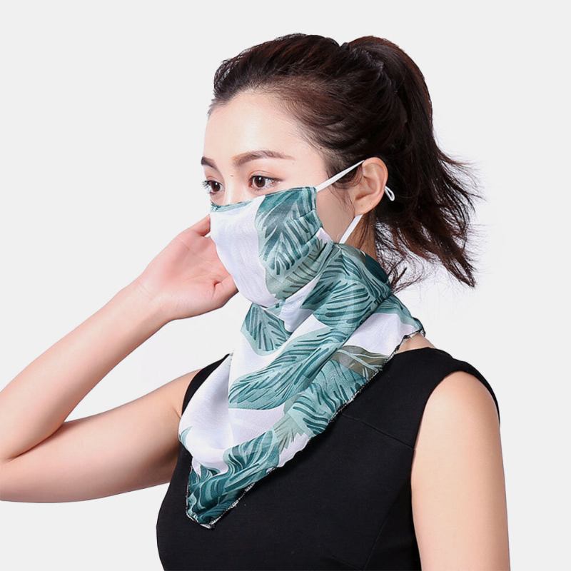 Floral Breathable Printing Masks Αντιηλιακό Προστασία Λαιμού