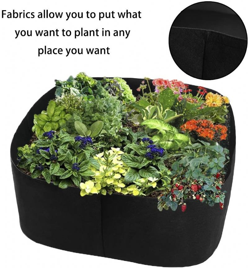 Garden Plant Bed 4/8-hole Rectangular Planting Container Bag Planter Potted