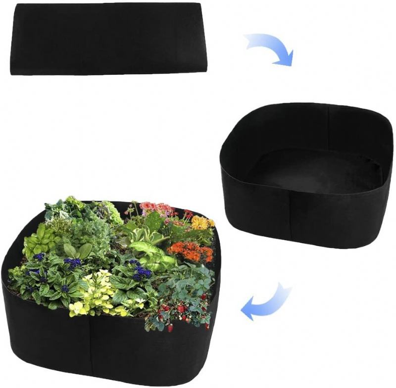 Garden Plant Bed 4/8-hole Rectangular Planting Container Bag Planter Potted