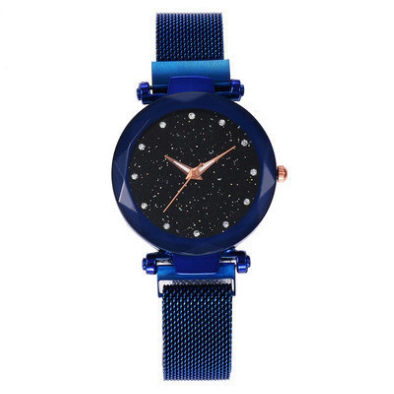 Ρολόι Magnetic Lazy Quartz Διασυνοριακά Hot Sale Starry Star Rhinestone Vibrato Sky Watch