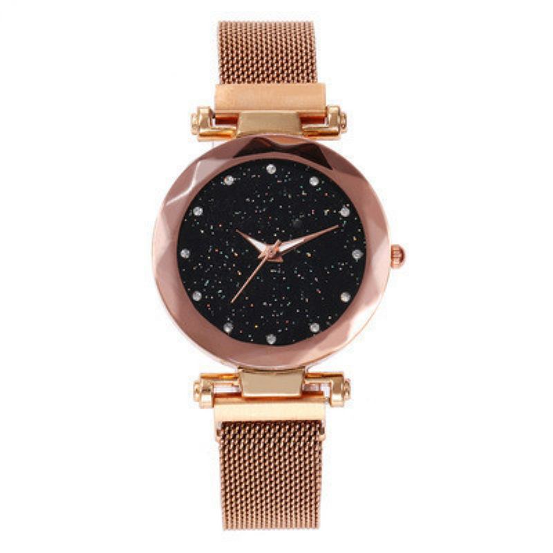 Ρολόι Magnetic Lazy Quartz Διασυνοριακά Hot Sale Starry Star Rhinestone Vibrato Sky Watch