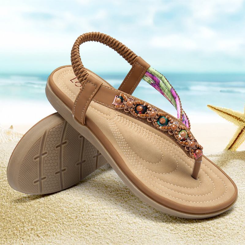 Σανδάλια Πλεξίματος Lostisy Σε Comfy Clip Toe Beach Flat