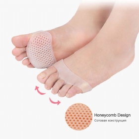 Silica Gel Honeycomb Forefoot Pads Half Yard Insole Pain Relief Foot Care Tools