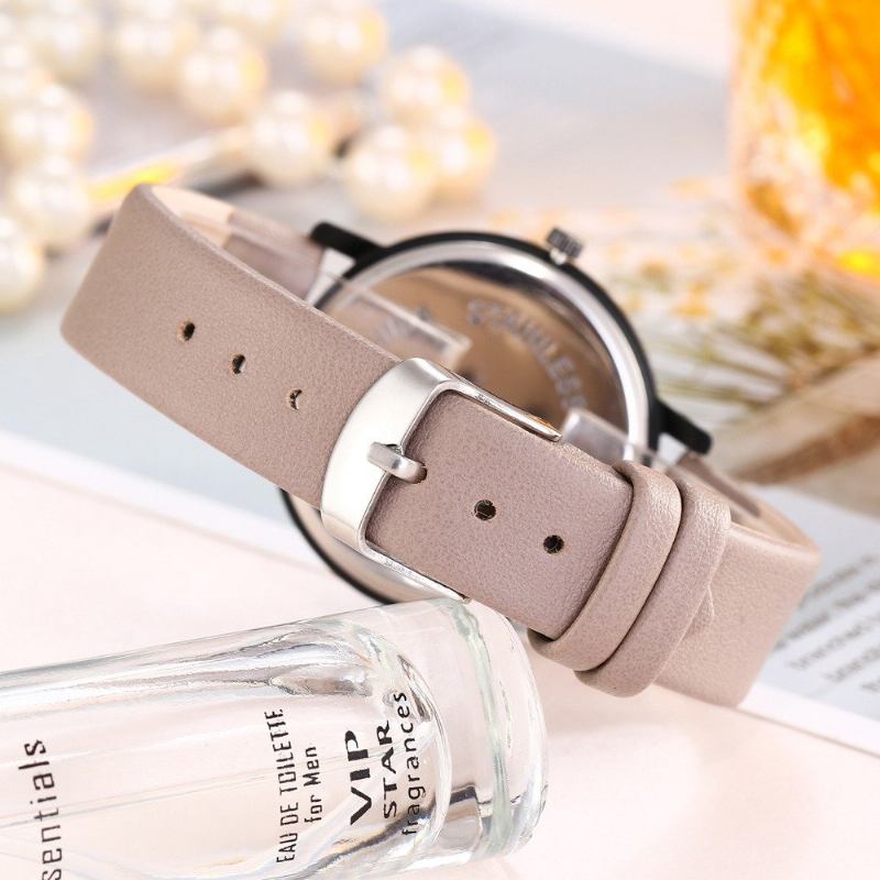 Trendy Flash Γυναικείο Ρολόι Quartz Pu Δερμάτινο Μέσης Αδιάβροχο