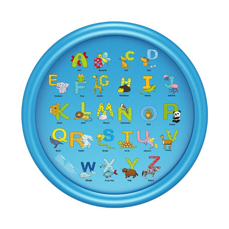 Wevon Splash Pad 67 Ίντσες Sprinkler Play Mat Pad Για Παιδιά Πισίνα Για Υπαίθρια Παιχνίδια Νερού Εκμάθηση Εκπαιδευτική Για Νήπια Αγόρια Κορίτσια