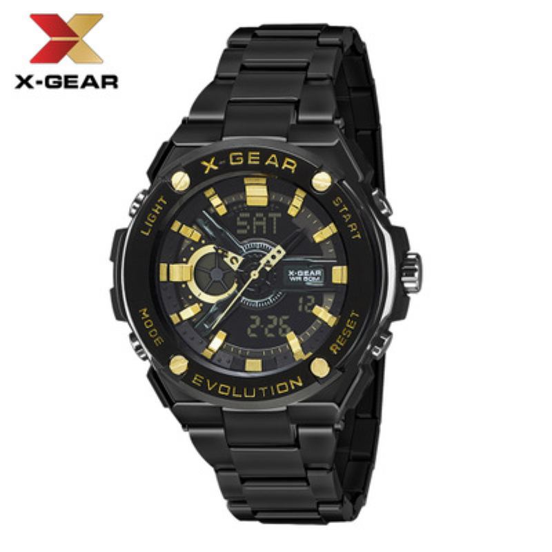 X-gear Fashion Ανδρικό Ρολόι Χαλαζία Από Ανοξείδωτο Ατσάλι Μεγάλο Καντράν Αδιάβροχο Ηλεκτρονικό Moq 20τμχ