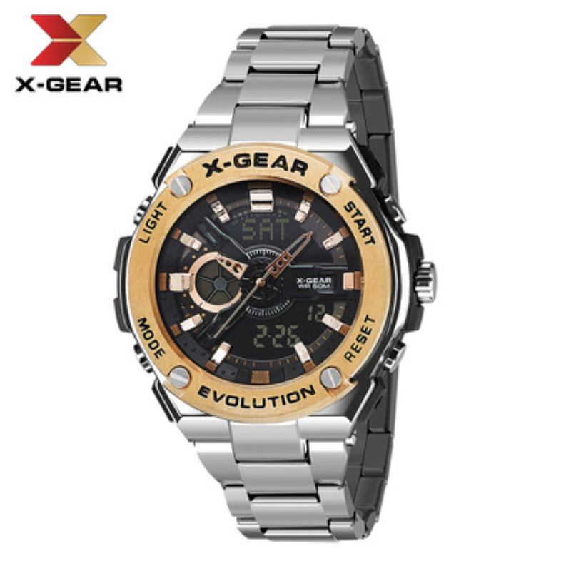 X-gear Fashion Ανδρικό Ρολόι Χαλαζία Από Ανοξείδωτο Ατσάλι Μεγάλο Καντράν Αδιάβροχο Ηλεκτρονικό Moq 20τμχ