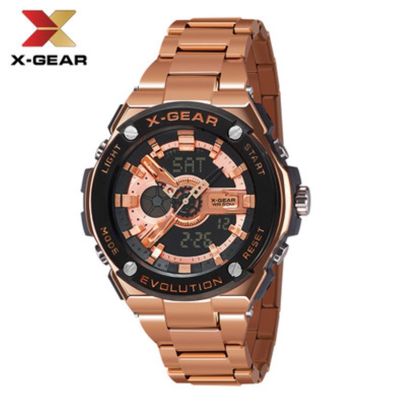 X-gear Fashion Ανδρικό Ρολόι Χαλαζία Από Ανοξείδωτο Ατσάλι Μεγάλο Καντράν Αδιάβροχο Ηλεκτρονικό Moq 20τμχ