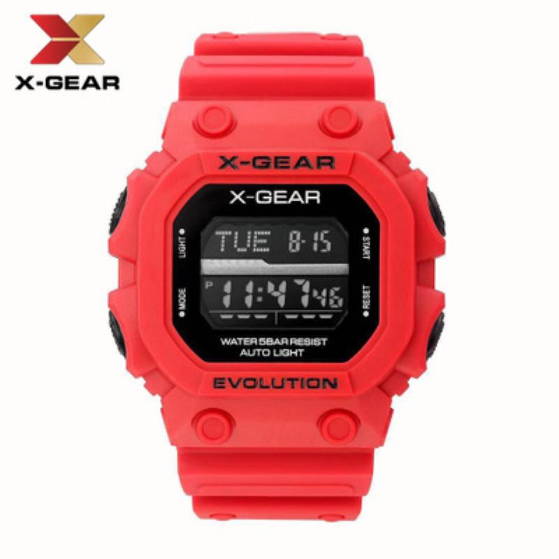 X-gear Revolution Αδιάβροχο Ανδρικό Ηλεκτρονικό Ρολόι Fashion Sports Red Watch Moq 20pcs