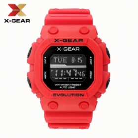 X-gear Revolution Αδιάβροχο Ανδρικό Ηλεκτρονικό Ρολόι Fashion Sports Red Watch Moq 20pcs