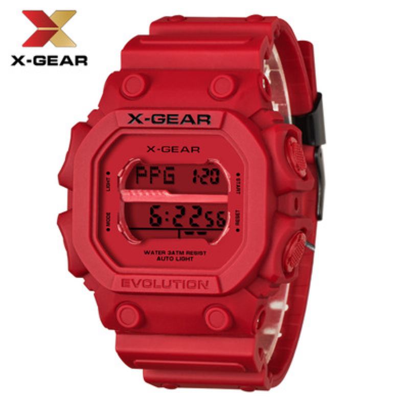 X-gear Revolution Αδιάβροχο Ανδρικό Ηλεκτρονικό Ρολόι Fashion Sports Red Watch Moq 20pcs