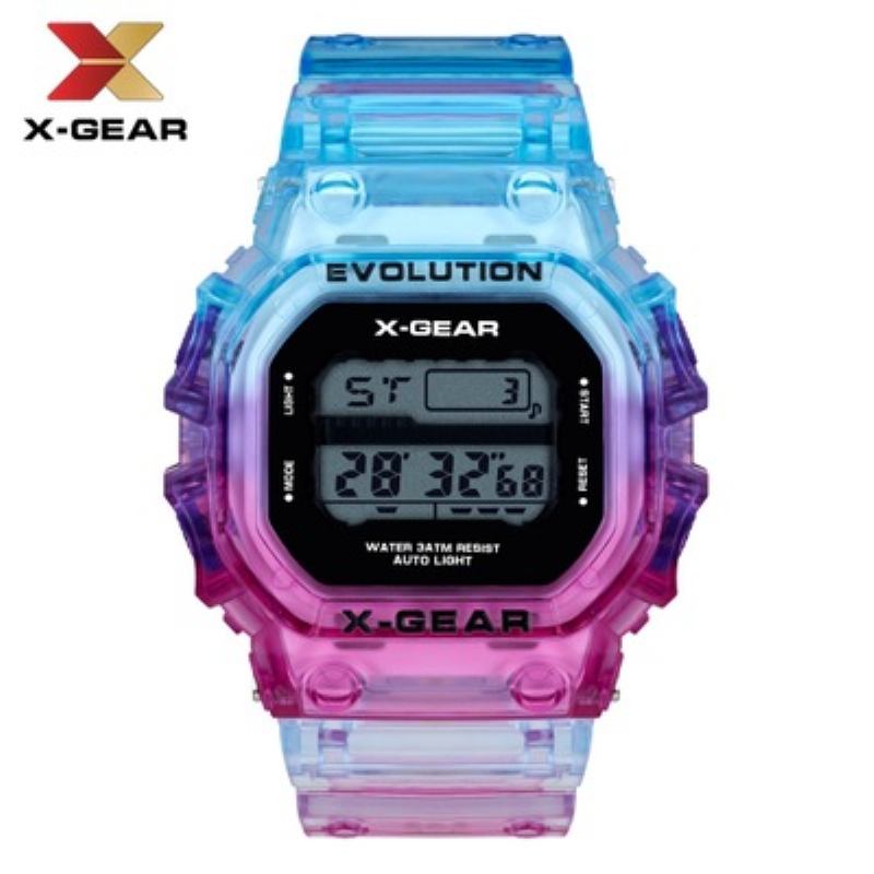 X-gear Revolution Αθλητικό Ρολόι Color Contrast Αδιάβροχο Ανδρικό Ηλεκτρονικό Moq 20pcs