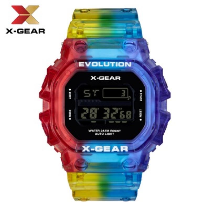 X-gear Revolution Αθλητικό Ρολόι Color Contrast Αδιάβροχο Ανδρικό Ηλεκτρονικό Moq 20pcs