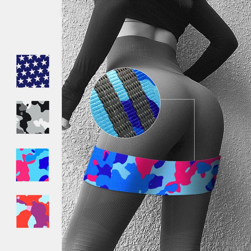 Yoga Resistance Band Pilates Rally Ring Camouflage Αντιολισθητικό Ελαστικό Push Hip Fitness Σχοινί