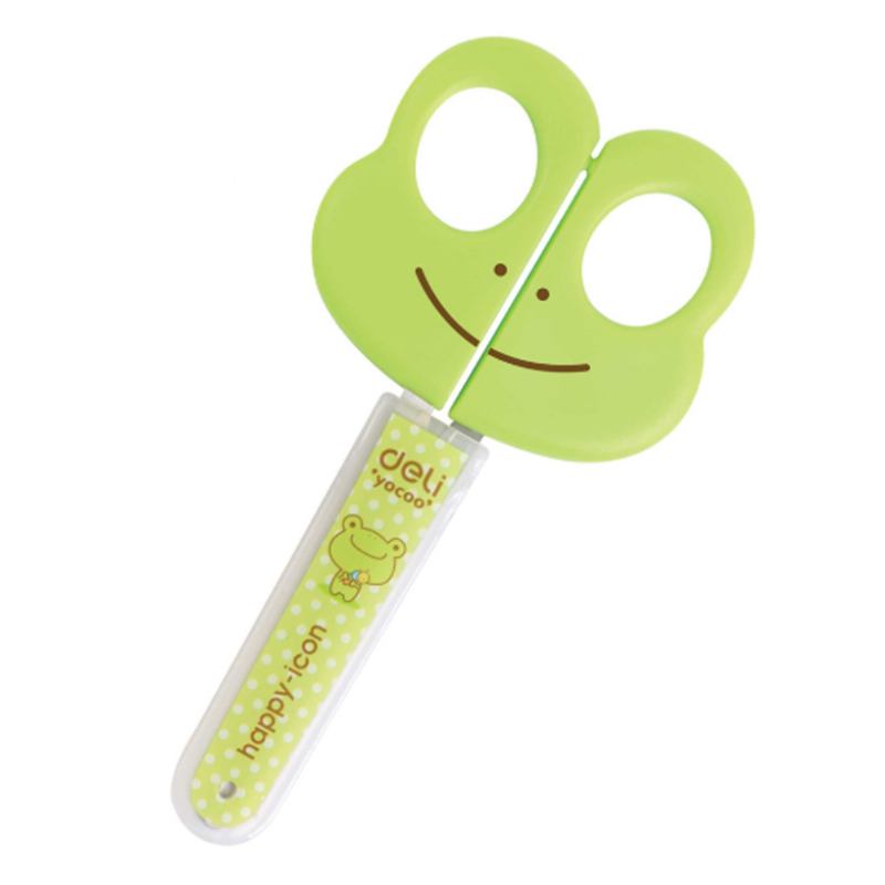 Students Cartoon Cute Scissor With Lovely Fog Pattern Πρακτικό Ασφαλές Προστατευτικό Για Χειροποίητα