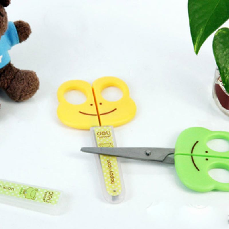 Students Cartoon Cute Scissor With Lovely Fog Pattern Πρακτικό Ασφαλές Προστατευτικό Για Χειροποίητα